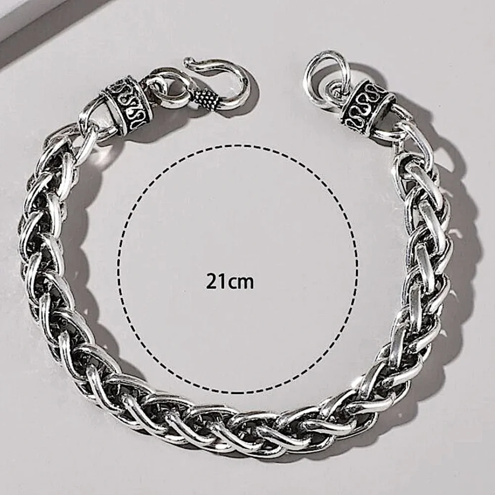 STAINLESS STEEL 10” BRAIDED BRACELET CUSTOMIZED BRACELET